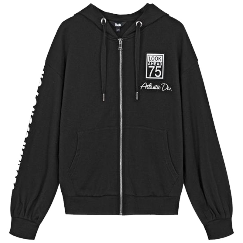 【热卖】黑色连帽卫衣女2019早春新款休闲运动短款棒球服上衣韩版长袖外套20011714