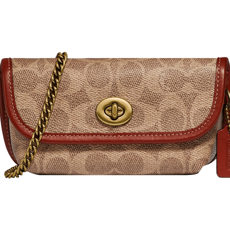 COACH/蔻驰 旋转扣斜挎包317 PVC/牛皮革