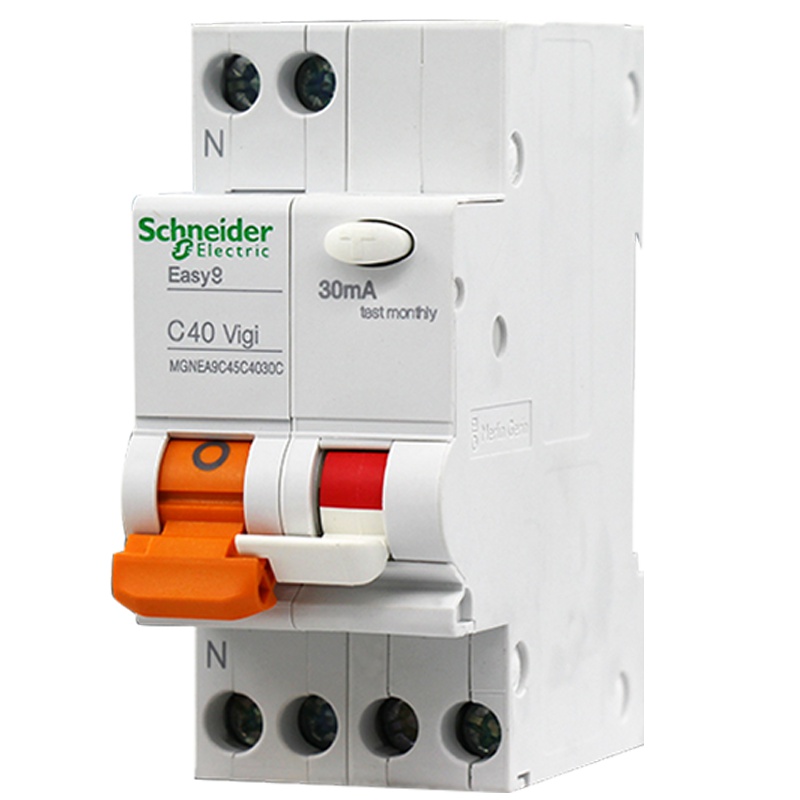 施耐德电气(Schneider Electric)漏电保护器 E9系列1P+N双进双出 DPN40A带漏保空气开关
