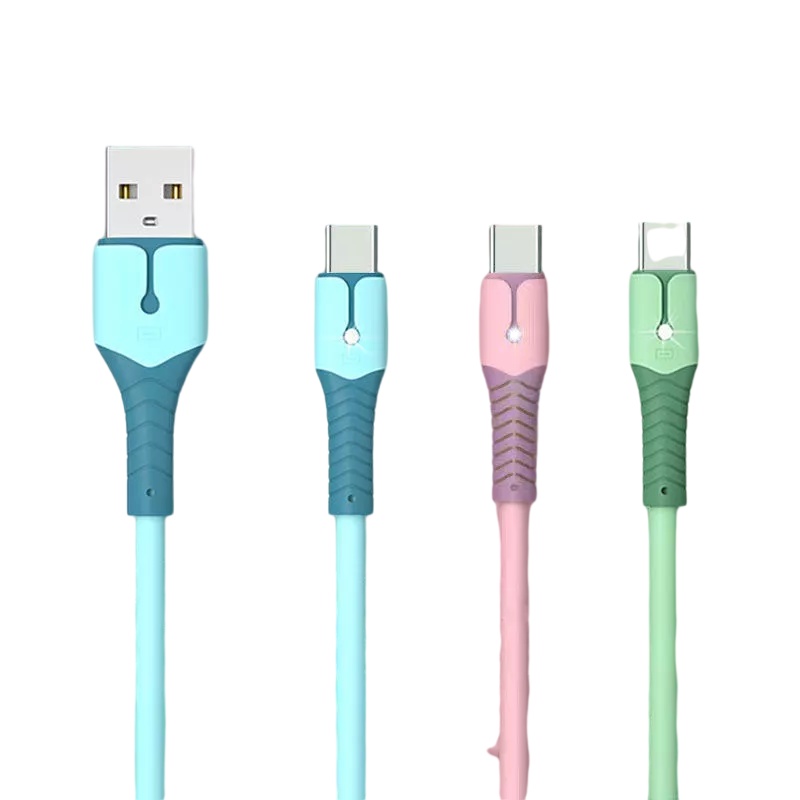 霆骁 适用华为数据线typec超级快充p2030v10v20液态软胶5A手机充电线闪