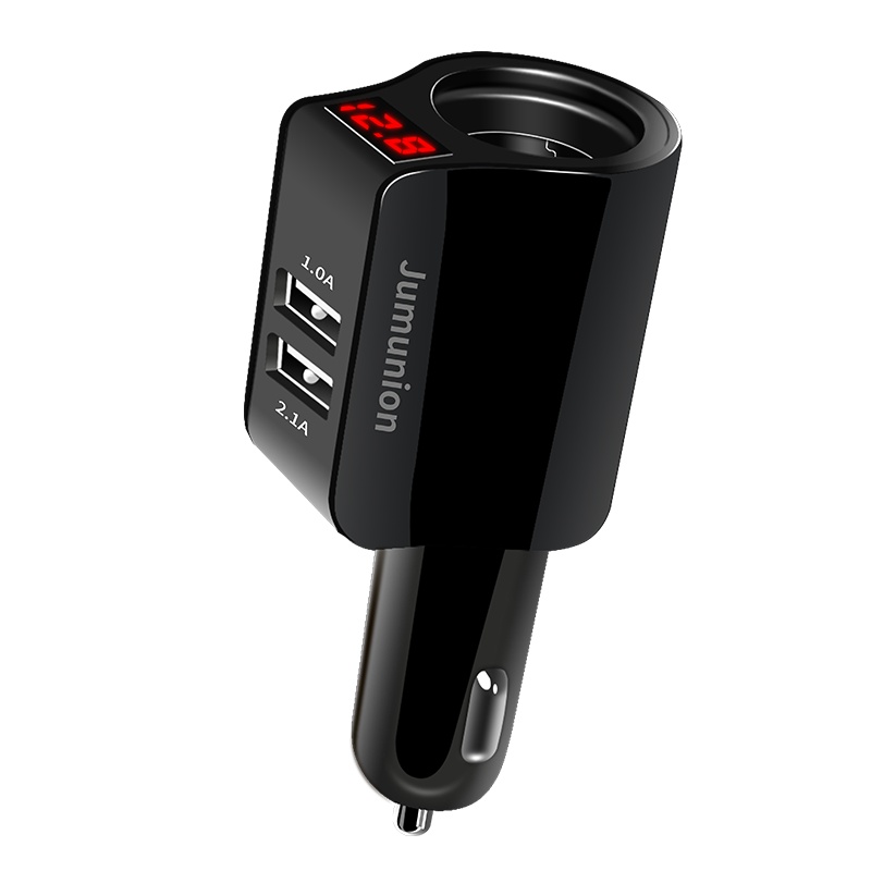 巨木 车载充电器12V24V汽车用充电器一拖三双usb口多功能充电智能闪充点烟器电源转换器手机平板