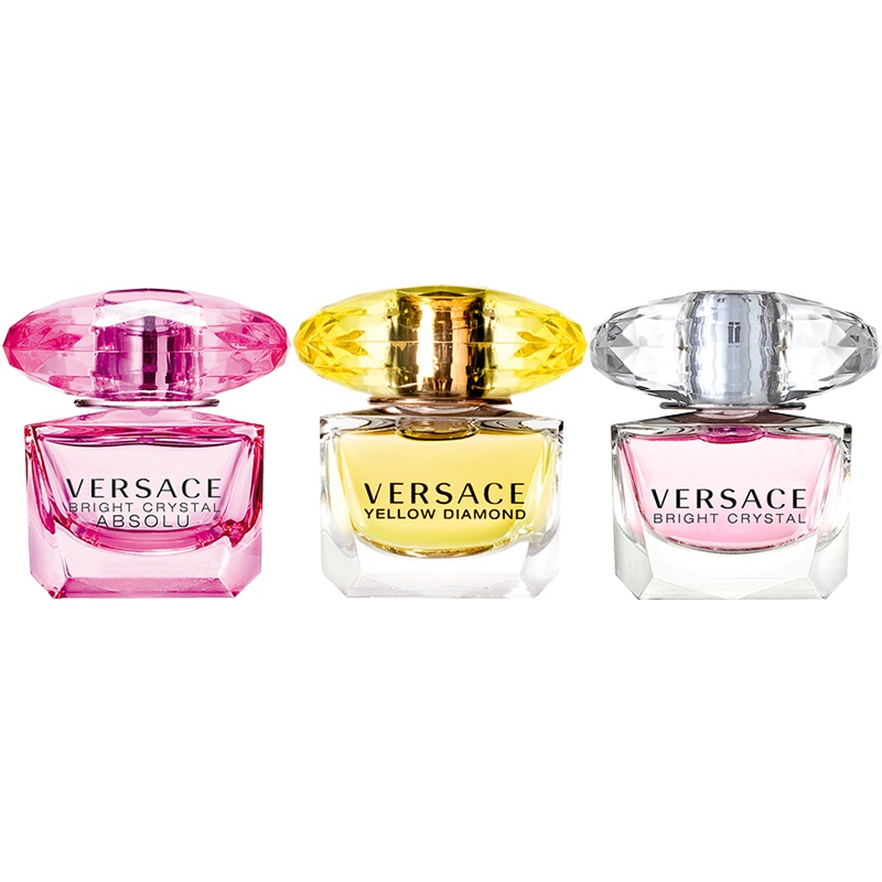 [正品保障]VERSACE范思哲香水组合(无喷头)(臻挚粉钻香水5ml +晶钻香水5ml +幻影金钻淡香水5ml)