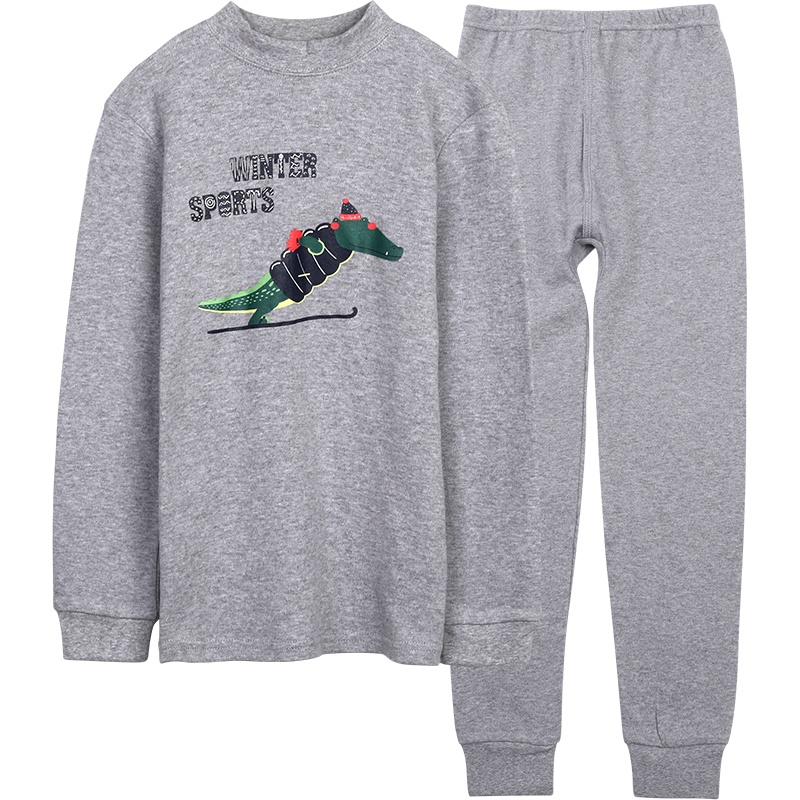 红豆儿童内衣套装男童中领纯棉儿童睡衣两件套全棉保暖内衣男童秋衣秋裤套装