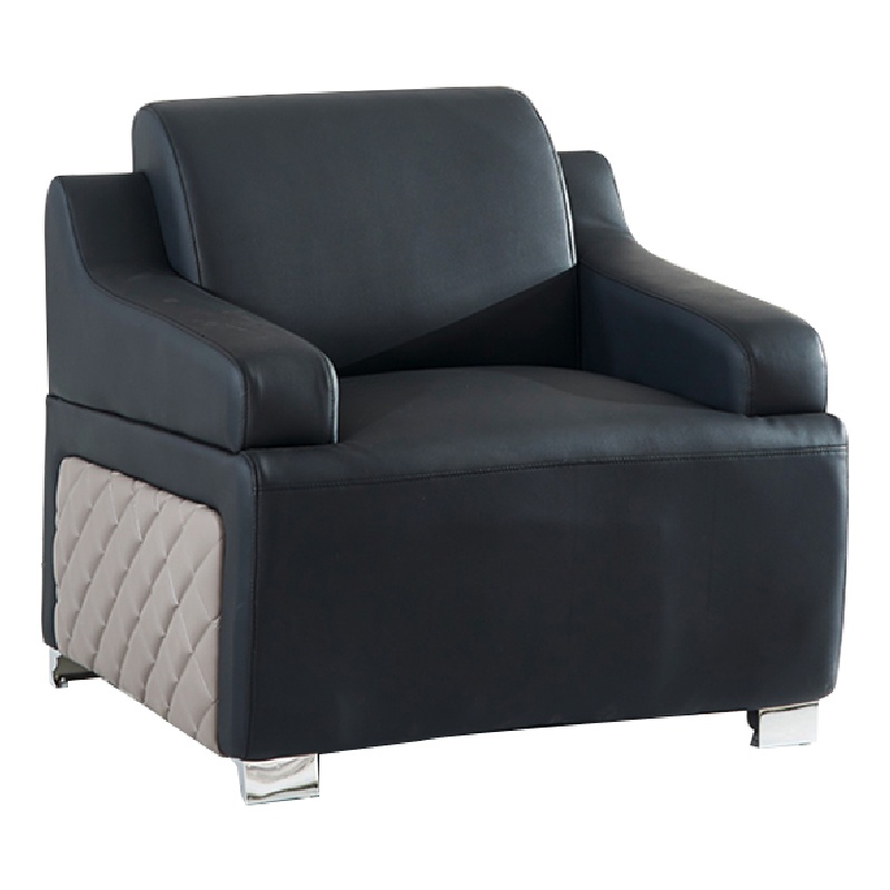 慧采云 办公家具办公沙发会客接待商务沙发简约办公室皮沙发单人位