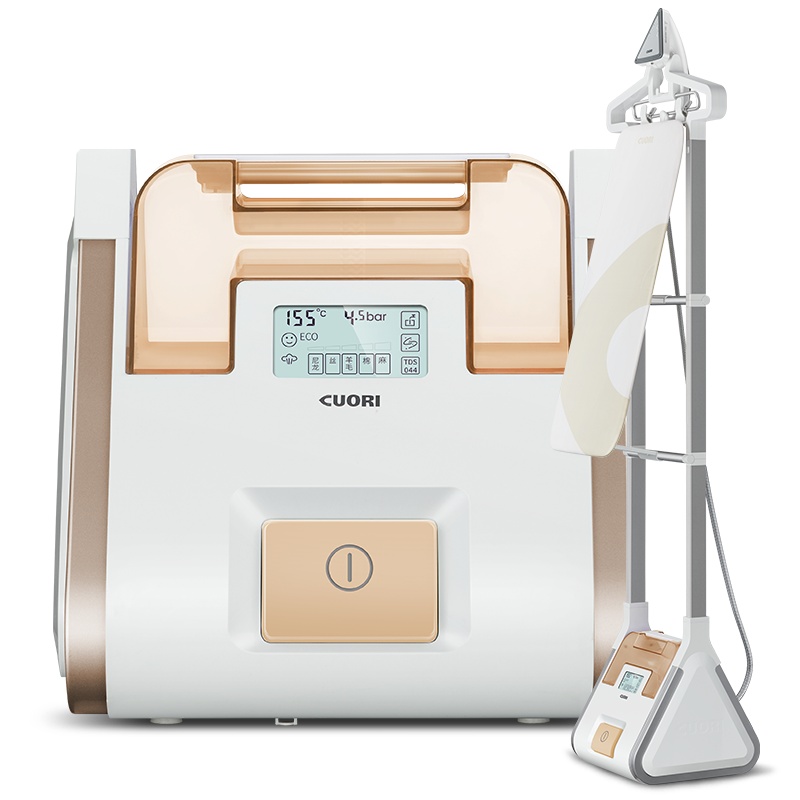 卓力CUORI增压智能挂烫机 家用蒸汽手持双杆挂立式熨烫机家电烫衣服机JD549琥珀金