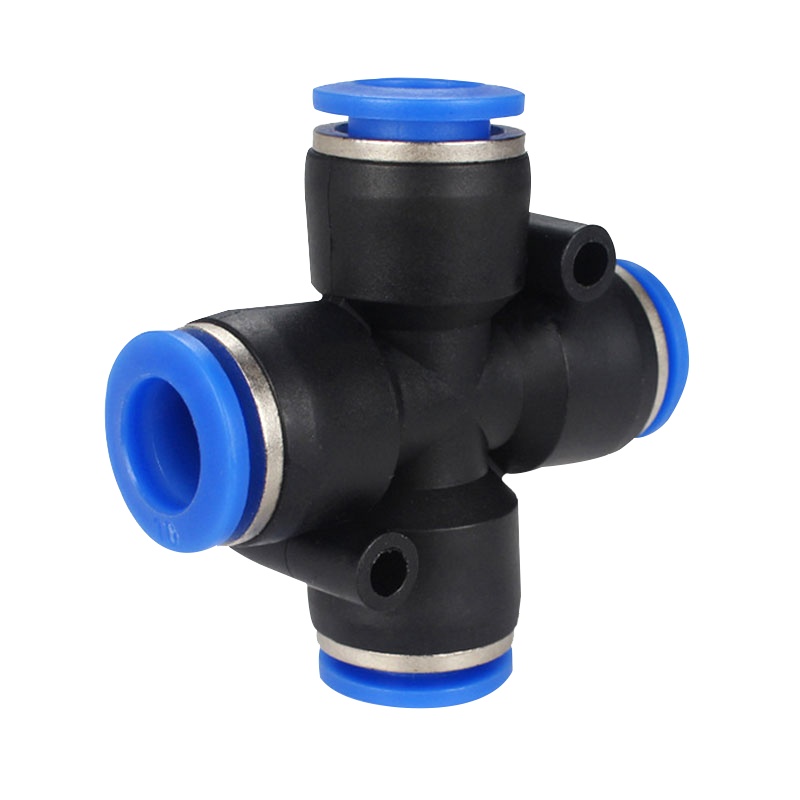 冰禹 SNll-06 气动配件快速接头PU气管接头 十字四通接头PZA快插 PZA-12 10个