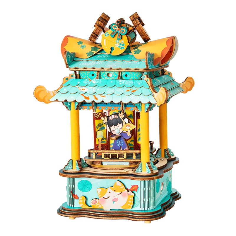 若态若来diy手工nanci八音盒拼装立体3d模型音乐盒生日礼物女 与君戏