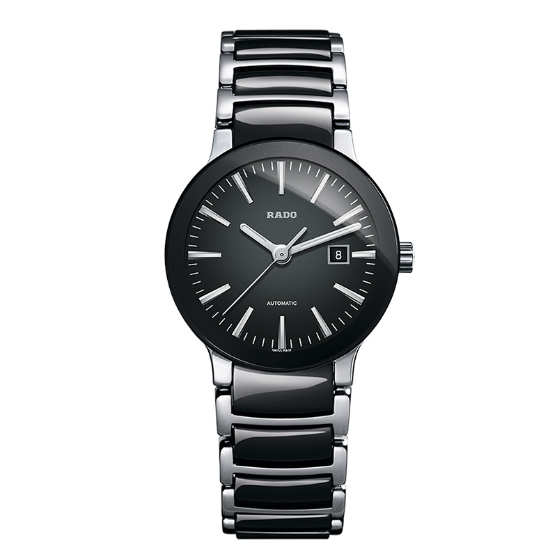 雷达(RADO)瑞士手表 晶萃系列时尚优雅简约自动机械女表 28mm黑盘陶瓷表带 R30942152