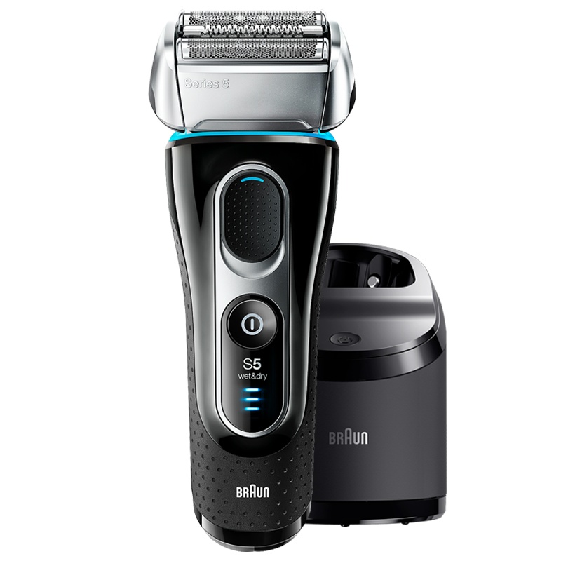 博朗(BRAUN) 电动剃须刀 5090CC 往复式 三刀头 充电式 专用清洁座清洗 刮胡刀