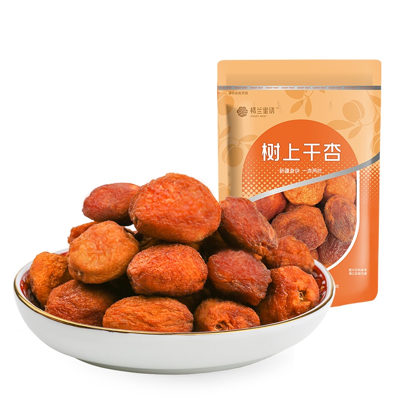 [楼兰蜜语_树上干杏225g]新疆吊干杏子干果杏脯杏肉大杏干