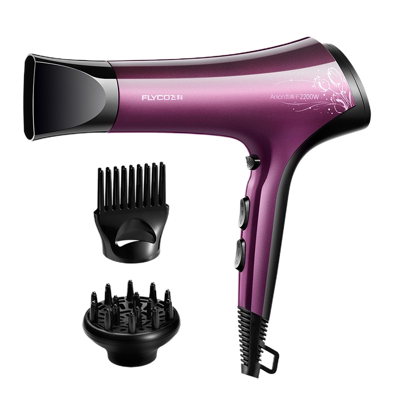 飞科 电吹风机家用FH6273大功率吹风筒负离子三个风嘴 2200W
