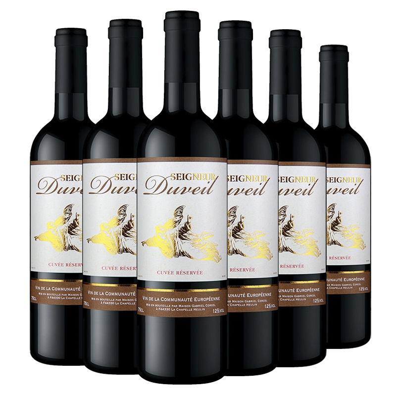 法国督维庄园珍藏干红葡萄酒原瓶进口750ml*6