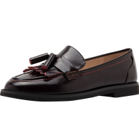 St&Sat/星期六新款流苏一脚蹬乐福鞋女低跟学院风单鞋SS03111344