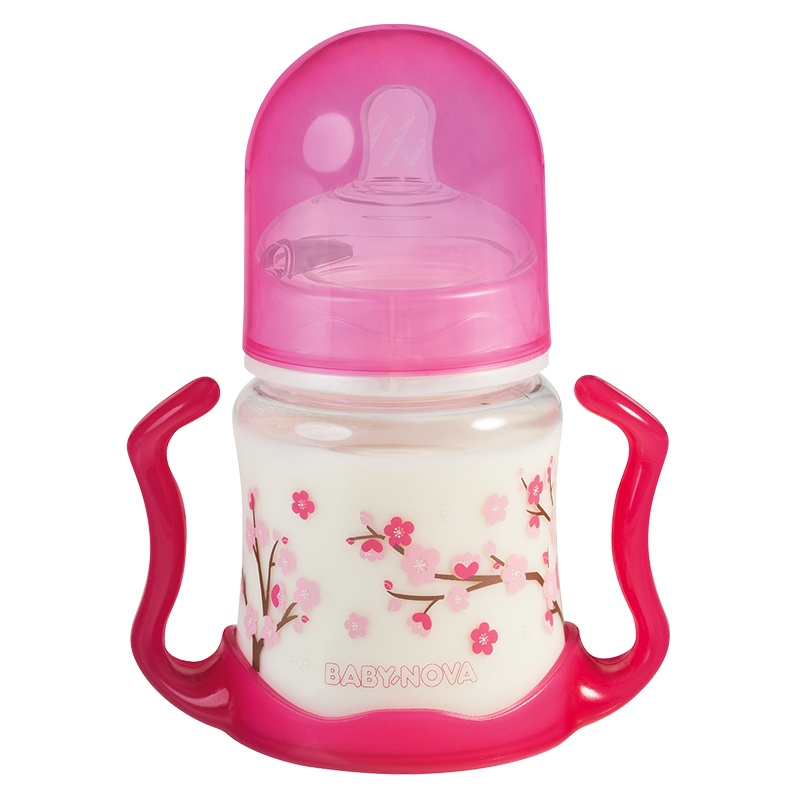 Baby-Nova婴乐之星婴儿宽口PA奶瓶-150ml(82011粉红色樱花)