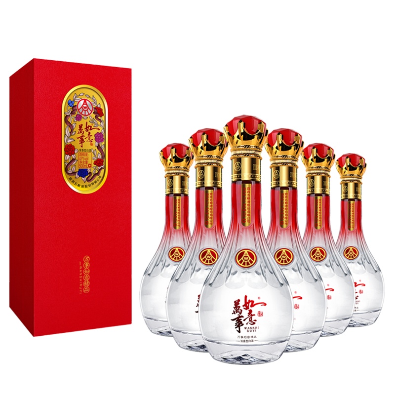 五粮液股份万事如意酒精品42° 500ml*6 整箱装浓香型白酒