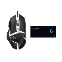 罗技(Logitech)G502 SE Hero熊猫版电竞游戏专用机械吃鸡宏电脑有线鼠标加重+键盘垫