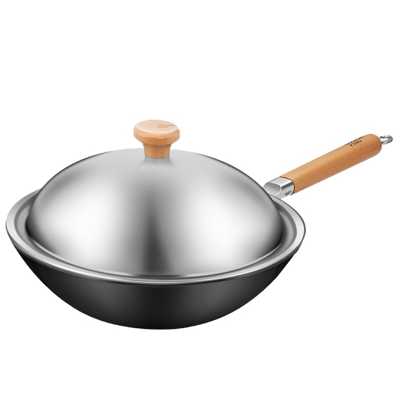 炊大皇(COOKER KING ) 炒锅 DZAF34JC 家传老铁锅 34CM大口径无涂层健康铁锅