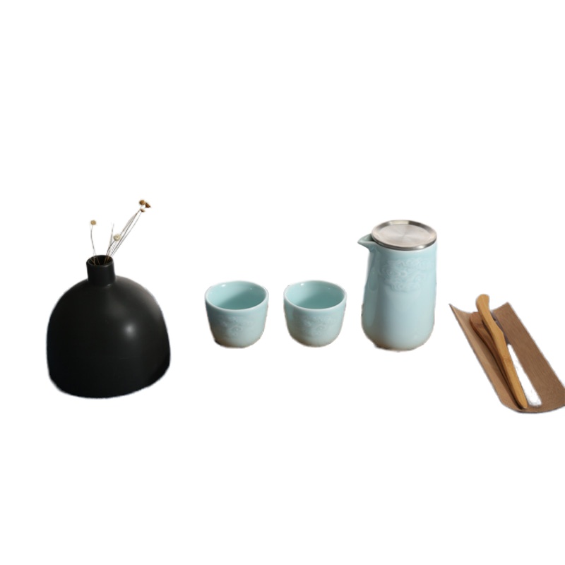 茶具mini随身包珊瑚红 玻璃版