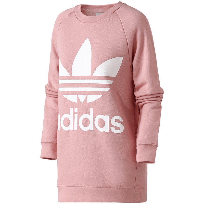 adidas阿迪达斯三叶草运动服大LOGO秋春秋女装长袖卫衣DH4432 30 DH4432粉色