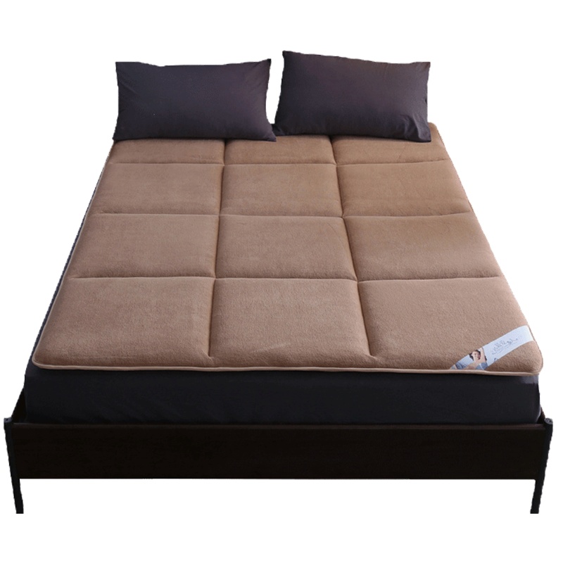 南极人(NanJiren)家纺 纯色简约风保暖珊瑚绒床垫榻榻米床垫 床上用品纤维铺垫床褥子春季秋季冬季适用