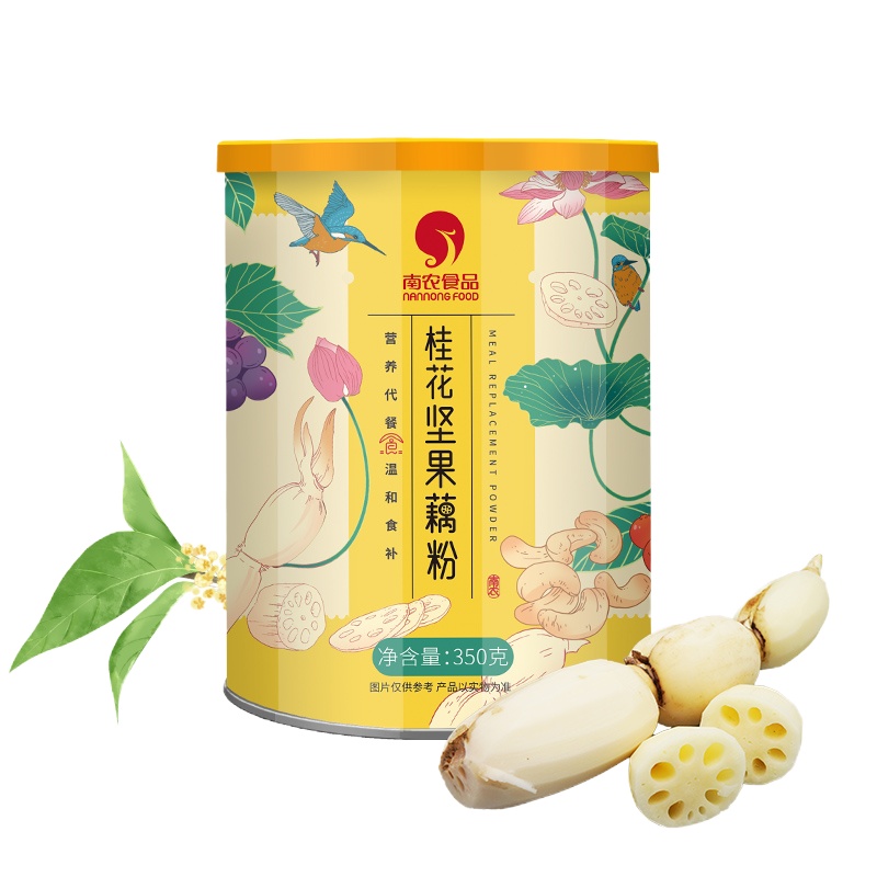 南农 桂花坚果藕粉350g 营养早餐代餐 冲调速食藕粉羹 3分钟美味