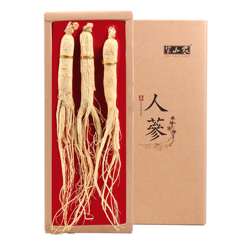 半山农 长白山人参3支30g/盒 整支白参生晒参人参片山参可搭配枸杞鹿茸黄芪