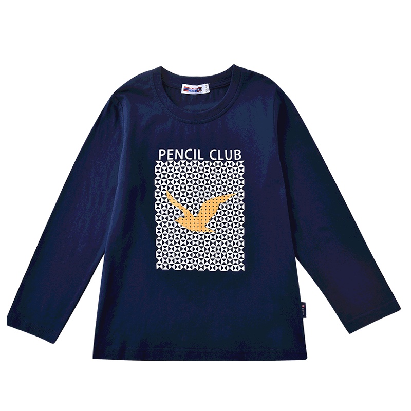 铅笔俱乐部童装2019秋冬新款男童长袖T恤中大童上衣儿童套头T恤