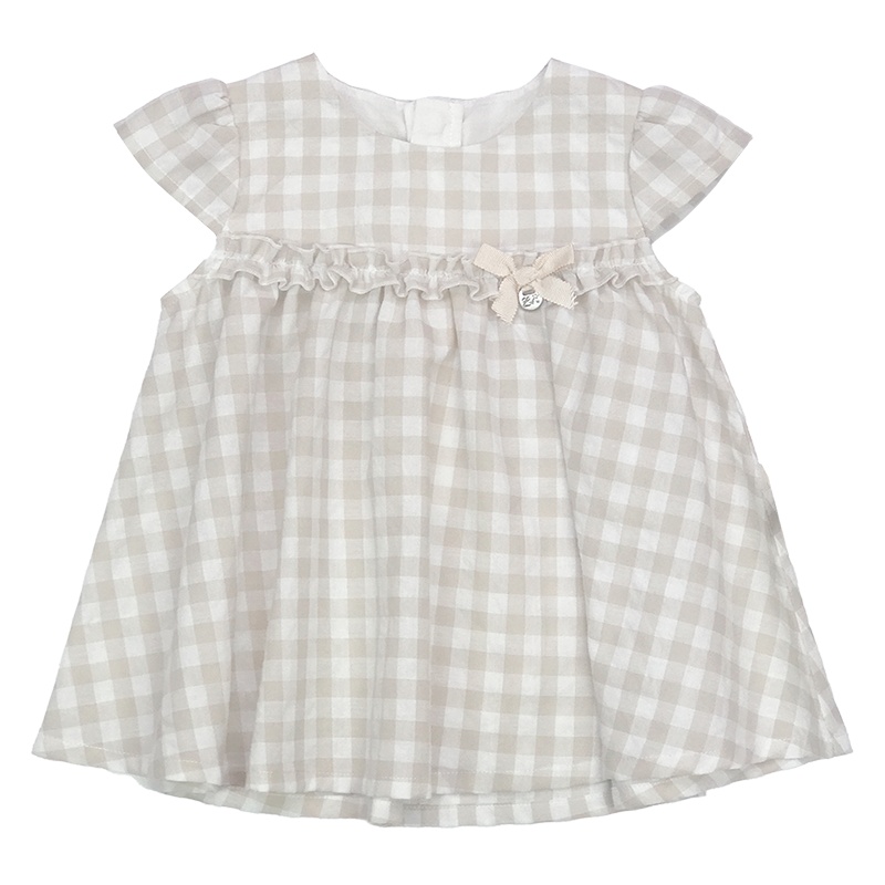 洛克泰迪女童连衣裙2020夏季新款儿童网格裙子洋气女宝简约裙子