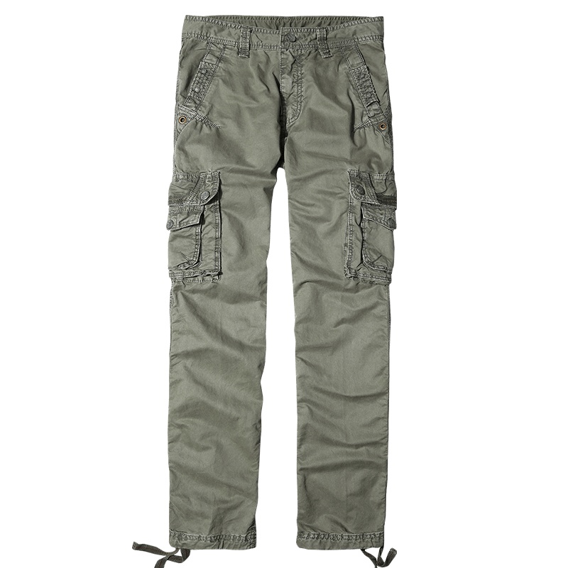 简号男士四季纯棉多口袋工装休闲长裤青少年军旅硬汉纯色透气品质耐磨免烫大码男装秋冬长裤 FH-3287