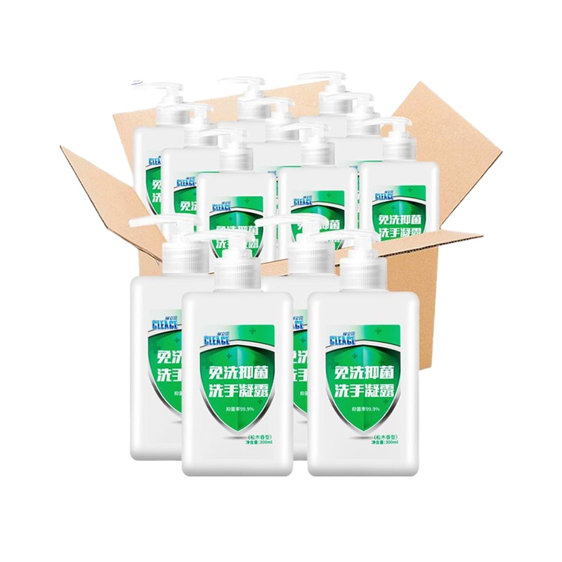 可立仕(cleace)免洗洗手液300ml*24瓶整箱 含酒精消毒凝胶速干型 外出出差旅行居家办公开学便携 松木清香
