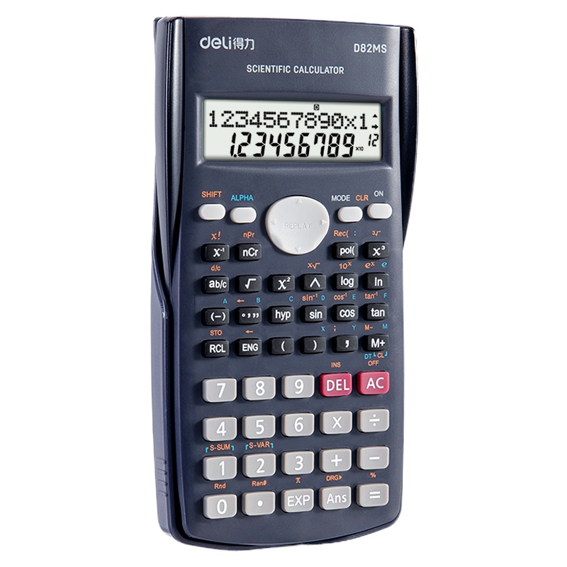 得力 函数科学计算器 240种功能计算器 D82MS 黑 单台装