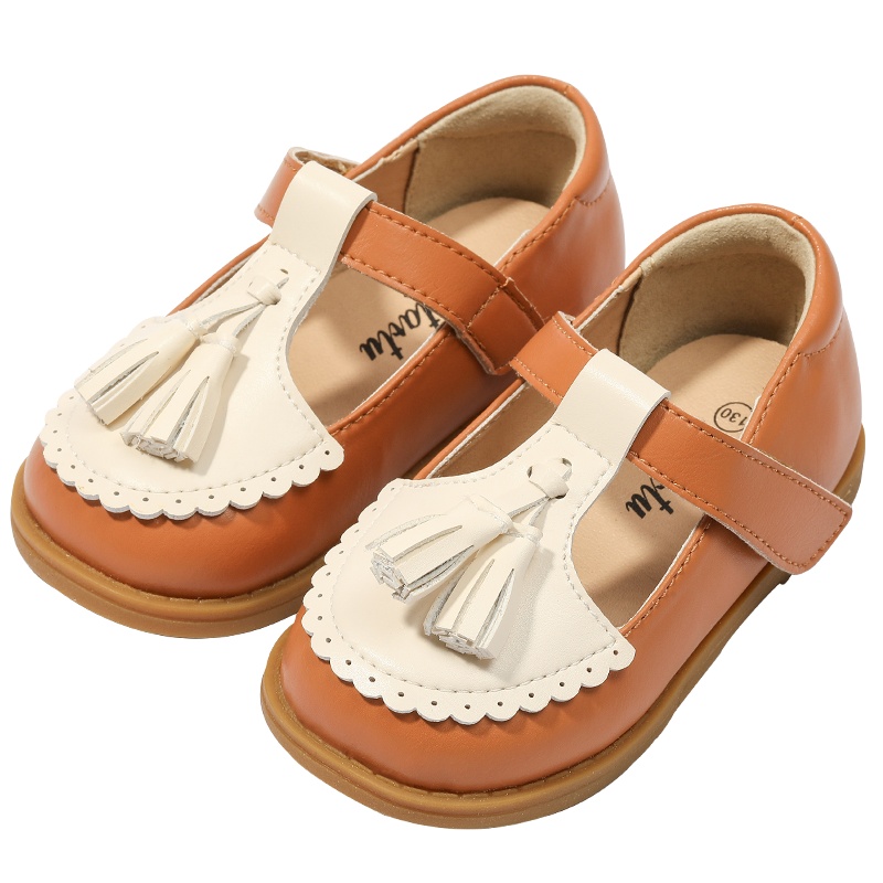 卡特兔新款女童单鞋软时尚春季公主鞋女小皮鞋儿童洋气校园演出鞋