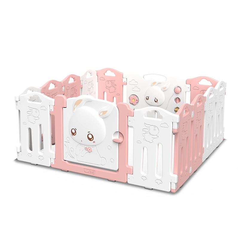 澳乐(AOLE-HW)儿童婴儿游戏围栏爬行垫围挡安全护栏宝宝学步围栏栅栏海洋球池防护栏玩具 跑跑熊围栏16+2