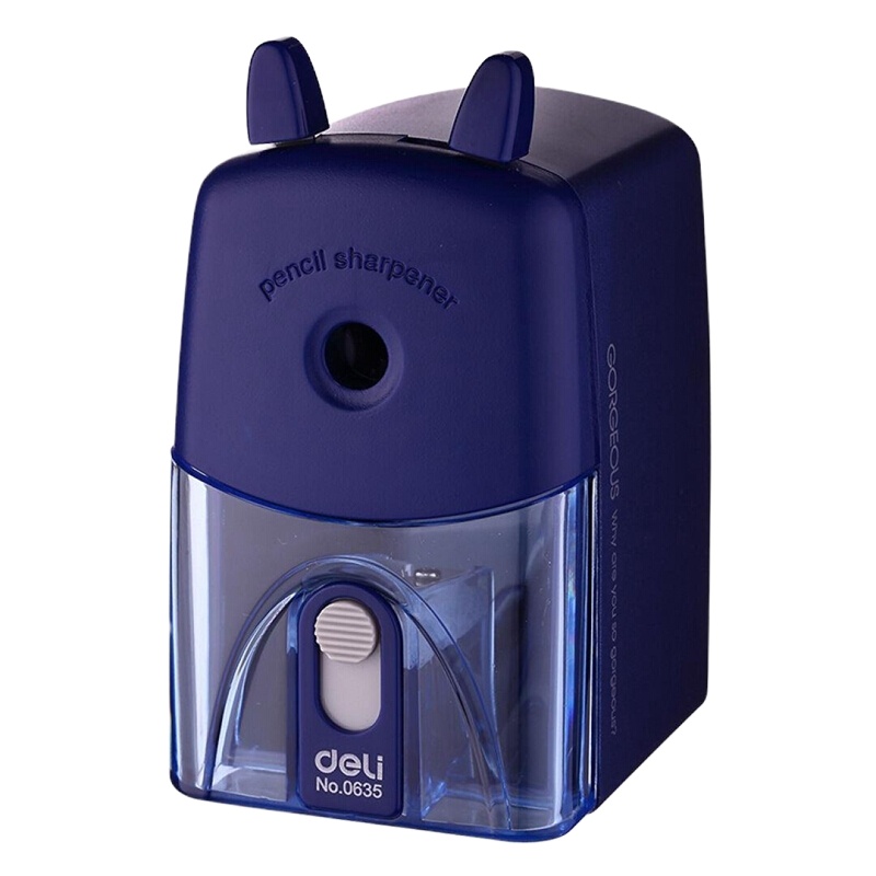 得力(deli)铅笔刀削笔刀削笔器 蓝色 0635
