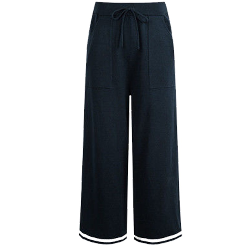 【热卖】7M秋冬高腰宽松针织系带九分阔腿裤学生女休闲裤72000750