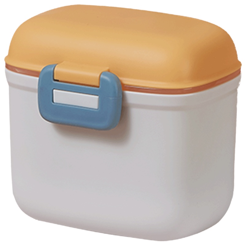 babycare奶粉盒便携外出分装格 米粉盒子辅食储存罐密封防潮小号洛克黄