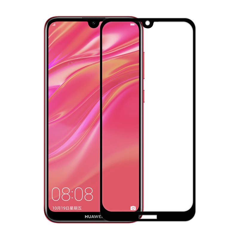 [买2送手机壳]轻万适用华为畅享9plus钢化膜honor全屏玻璃贴膜huawei全屏高清保护膜