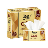 洁柔抽纸金尊系列3层120抽无香抽取式家用面巾纸餐巾纸实惠装 6包/提