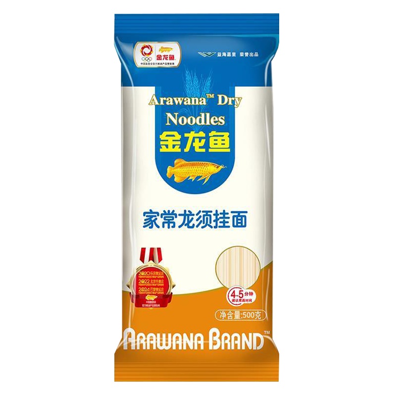 金龙鱼 面条 家常系列 龙须麦芯挂面 500g 易煮易熟好方便