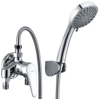 莱尔诗丹(Larsd)LD58061全铜混水阀手持花洒四件套升降花洒明装淋浴花洒卫浴 明装花洒套装