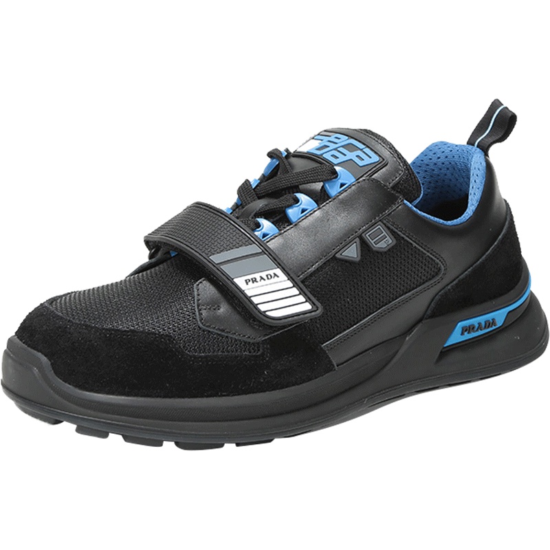 PRADA 普拉达 男款织物配皮运动鞋 2EG266 3V71