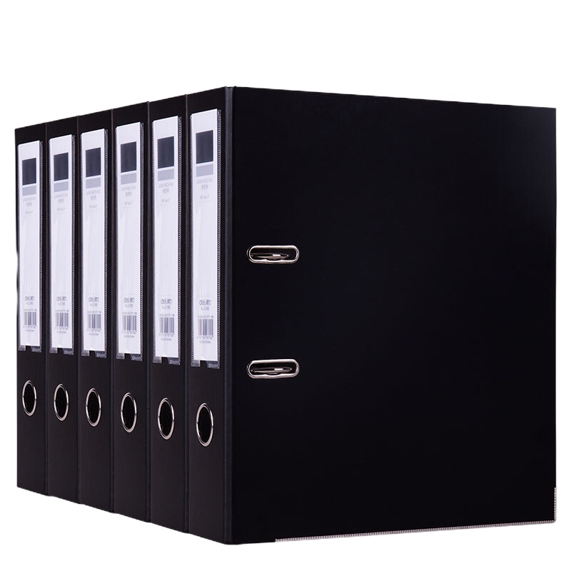 得力加厚型欧式快劳夹/文件夹 A4 6个特惠装黑色33180