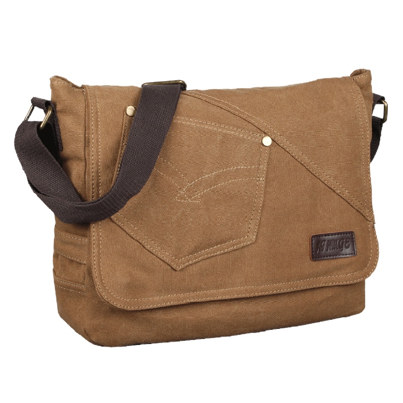 爱牧格(AIMUGE)男包单肩包斜挎包韩版帆布包休闲包学生潮流男士包 新款斜跨包X9325