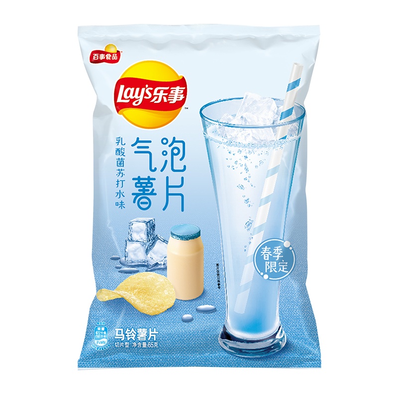 乐事气泡薯片 乳酸菌苏打水味 65g