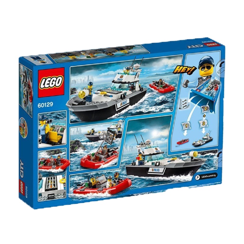 LEGO 乐高 城市City益智儿童积木塑料玩具 男孩女孩礼物巡逻艇60129 块数200块以上