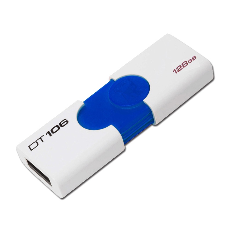 金士顿(Kingston)DT106优盘 128GB u盘USB3.1高速电脑时尚商务创意u盘 128g推拉办公U盘白色
