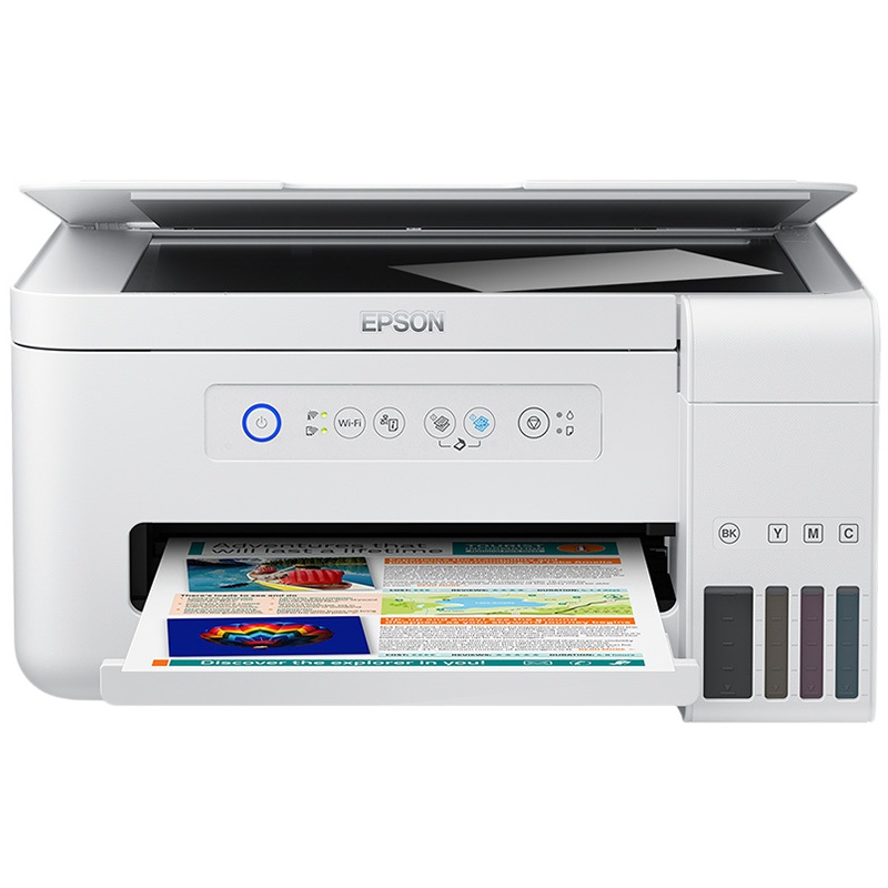 爱普生(EPSON)L4156/4158/4151/4153 喷墨打印机 白色墨仓式 彩色无线多功能一体机 商用办公家用学生作业打印机(打印 复印 扫描 wifi)套二