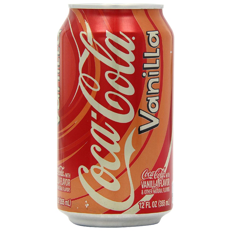 [香草可乐]可口可乐(CocaCola)碳酸饮料香草味 355mlx12罐/箱 汽水 听装可乐 碳酸饮料 美国进口