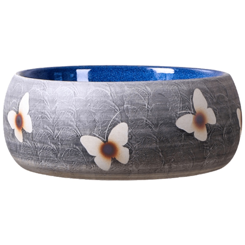 时尚家装陶瓷洗脸盆落地式户外庭院立柱式洗手池台面盆花园简约阳台水池盆 放心购安心抵