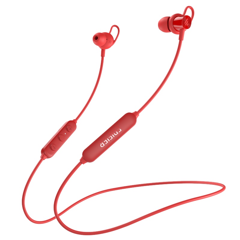EDIFIER/漫步者W200BT无线蓝牙耳机双耳挂脖式入耳挂耳式运动跑步 经典款 红色-s